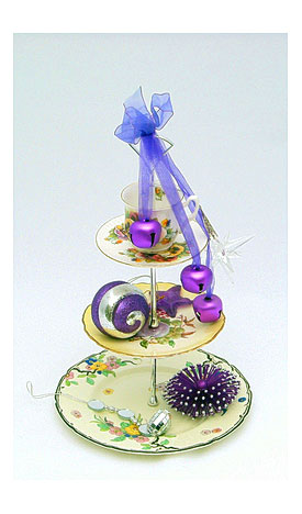 Matured china three tier cake stand as decoration