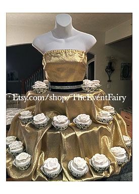 Gold Cupcake Stand For Birthdays Parties Bridal By TheEventFairy