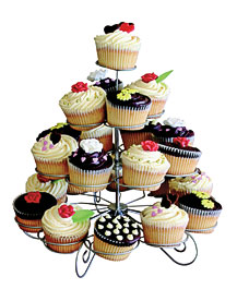 290 Ccs23 Kitchenworthy 4 Tier Designer Metal Cupcake Muffin Stand