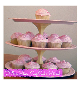DIY Cupcake Dessert Stand Made With Dollor Store Items. Select Your
