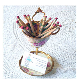 pink_gold_mean spirited_chic_business_card_holder_stand_jewelry_display_candy_dish_roses