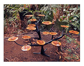 Rustic Metal & Redwood Cupcake Tree Display By OctoberDriftaway