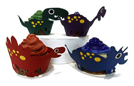 Dinosaur Cupcake Wrappers Set Of 12 By Cakeadoodledoo On Etsy