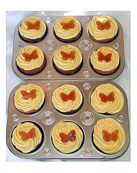 candied orange butterfly cupcakes