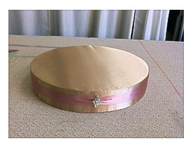 Custom Made Wedding Cake Stand Champagne Satin By Sashesforlove