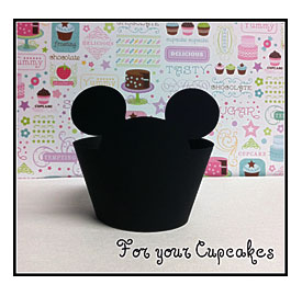 24 Original Cute Mickey Mouse Cupcake Wrappers By ForYourCupcakes