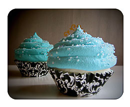 Fake Cupcake Little Turquoise Box Insp Damask By 12LegsCuriosities