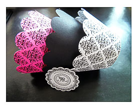 CUPCAKE WRAPPERs In DAMASK Elegant Cupcake Holders By Annie42