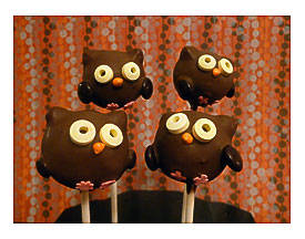 Chocolate Owl Cake Pops