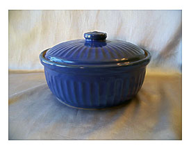 Blue Stoneware Casserole Baking Dish From Colemanscollectibles On Ruby