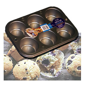 STAINLESS STEEL MUFFIN CUPCAKE CAKE BAKING PAN DEEP TRAY TIN BAKEWARE