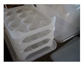 Cupcake Boxes, Mini Cupcake Containers, 24 Mini Cupcakes, Set Of 10