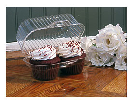 Cavity Cupcake Muffin Container With Deep Dome R 2002 1