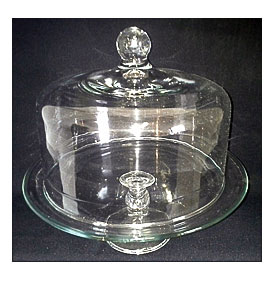 Glass Raised Cake Stand With Dome W 32cm A Touch Of Eleganz
