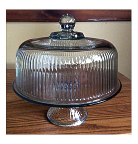 Vintage Pedestal Cake Stand With Dome Lid By MyFriendsAttic