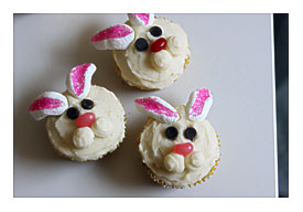 Sweet Frosting Easter Bunny Cupcakes