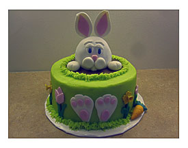 Easter Bunny Cake Base Cake Is Are 8 Inch Round Cakes And The Bunny