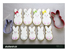 Easter Bunny Sugar Cookies Homemade Covered In Home Made Marshmallow