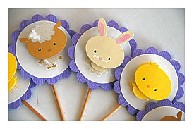 Enamoured of Easter Cupcake Toppers