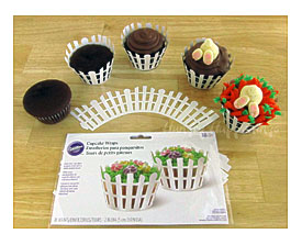 Wrap Cupcakes With Picket Fence Cupcake Wrappers. Frost Cupcakes Using