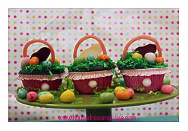 & Easter Bunny Basket Cupcakes With Cotton Tail Cupcake Wrappers