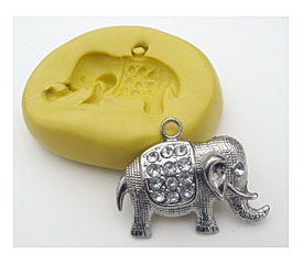 Elephant Jewelry Pendant Mold Food Quality Non Toxic By Moldstuff