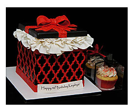 Pin Fancy Cake Box Red Black On Pinterest