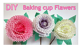 DIY Crafts How To Make Baking Cup Flowers Ana DIY Crafts YouTube