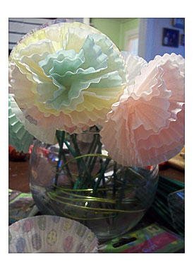 Baking Cup Flowers For Easter Craft Ideas For Work Pinterest