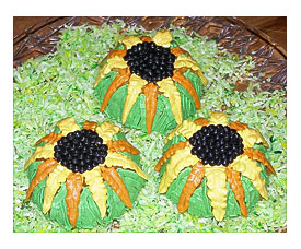 Mini Sunflower Cakes