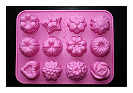 > 12 Flowers Silicone Cake Mold Chocolate Craft Candy Baking Mold