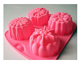 New 4 Flower Silicone Mold Chocolate Cake Candy Cupcake Baking Tools