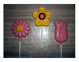 Flower Candy Melt Pops. Candy Melts chocolate Molds Pinterest