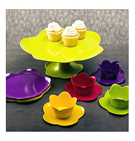 Flower 4 piece Cupcake Holder Set Flora