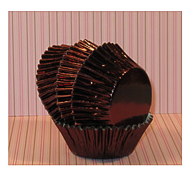 Copper Brown Foil Cupcake Liners 50 By Sweettreatssupplies
