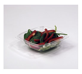 Oz Small Square Bowl, Clear 500 Case Z KP 5BB008