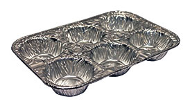 Cavity Compartment Muffin Aluminum Foil Disposable Recyclable Pan 6