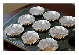 Pour Pie Filling Into Cupcake Liners. Fill Almost All The Way To