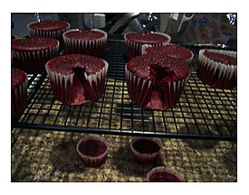 Valentines cupcake go under