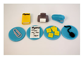 OFFICE PARTY SUPPLY Fondant Cupcake And Cookie By Topmycupcake
