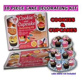 DELUXE COOKIE PARTY CAKE ICING CUPCAKE PIPING DECORATING KIT SET DESIG