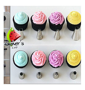 24 Pcs Icing Piping Nozzles Pastry Tips Cake Decorating Tool Box Set