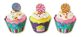 Sweet Candy Reversible Cupcake Wraps