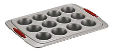 Boss Deluxe Non Stick 12 Cup Bakeware Muffin Pan With Silicone Grips