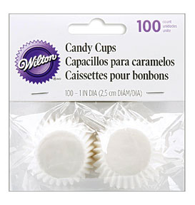 Cupcake Maker Glassine Coated Candy Cups White 100 Pkg 1" 19121243