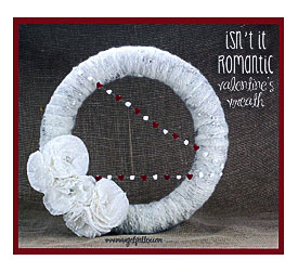 ILoveToCreate Blog DIY Cupcake Wrapper Flower Valentine's Wreath
