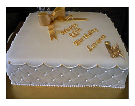 60th Birthday Cake White And Gold Nivani Sandanam Flickr