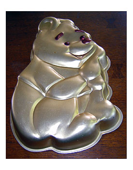 Wilton Cake Pan Winnie The Pooh Gold Tone 1970s Bakeware