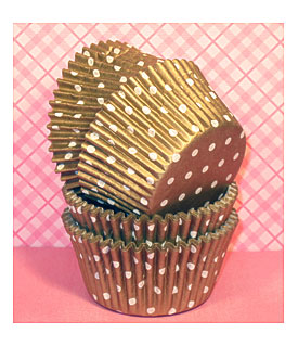 Gold Polka Dot Cupcake Liners 40 By Sweettreatssupplies On Etsy