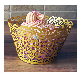 Gold Vine Wedding Cupcake Wrappers,patry Supplies Vine Figtree Cake